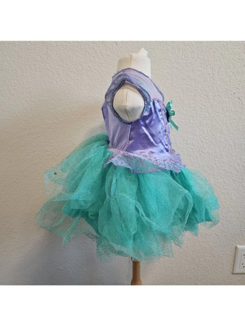 Disney Baby Ariel Mermaid Princess Dress Glitter Sparkle Dress Up Costume 6-12M